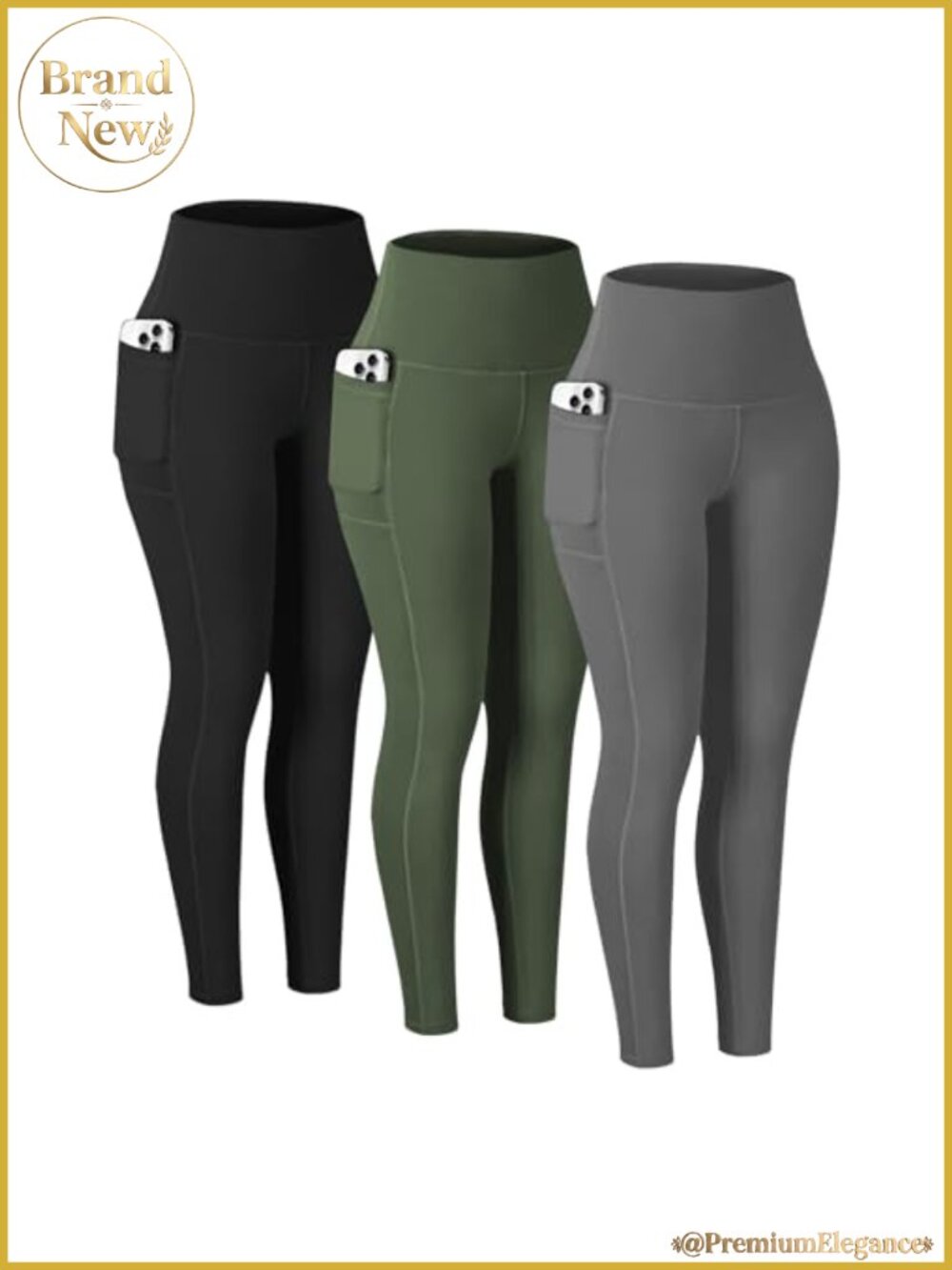 Workout Leggings 5 Pack High Waisted Tummy Control Yoga Pants Pockets
